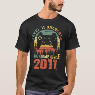 Stufe 11 Entsperrter Video-Gamer 11 Jahre alt 11 B T-Shirt