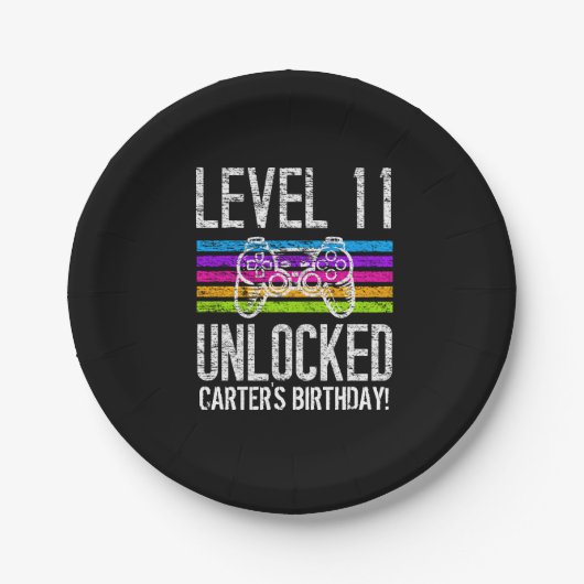 Stufe 11 Entsperrtes Personalisiertes Papier zum 1 Pappteller (Vorderseite)