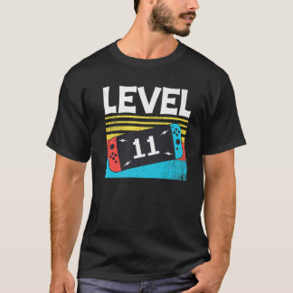 Stufe 11 Geburtstagskind 11 Jahre alte Videospiele T-Shirt