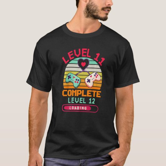 Stufe 11 Vollständige Videospiele 11. Hochzeitstag T-Shirt (Vorderseite)