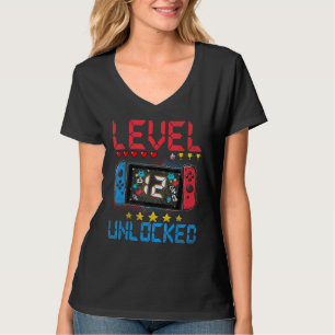 Stufe 12 Unverriegelter Videogamer 12. Geburtstags T-Shirt