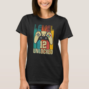 Stufe 12 Unverriegelter Videospieler 12. Geburtsta T-Shirt