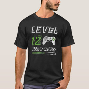 Stufe 12 Unverschlossene 12 Jahre alter Gamer Sonn T-Shirt