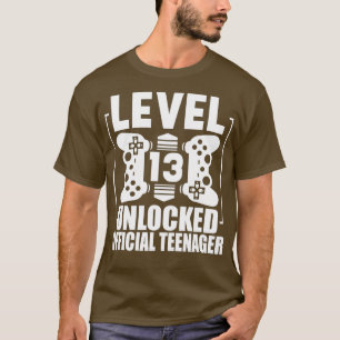 Stufe 13 Entsperrte 13. Video Geburtstagsgeschenk T-Shirt