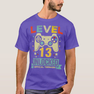 Stufe 13 Entsperrte 13. Video Geburtstagsgeschenk  T-Shirt