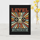 Stufe 13 Entsperrter Video Gamer Geburtstag Karte (Gelbe Blume)