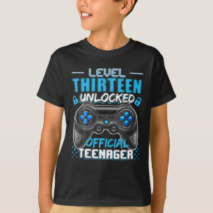 Stufe 13 Entsperrtes Offizielles Teenager-Videospi T-Shirt