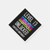 Stufe 13 Entsperrtes Personalisiertes Papier zum 1 Serviette (Ecke)