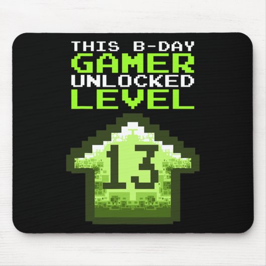 Stufe 13 Unverriegeltes Geburtstagsvideospiel 13.  Mousepad (Vorne)
