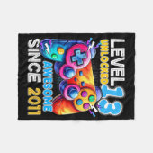 Stufe 13 Unverriegeltes Videospiel 13. Geburtstag Fleecedecke (Vorderseite (Horizontal))