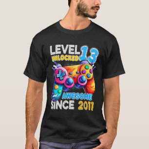 Stufe 13 Unverriegeltes Videospiel 13. Geburtstag T-Shirt