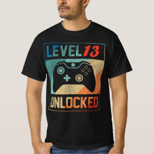 Stufe 13 Unverschlossen, Video Gamer 13. , Glückl T-Shirt