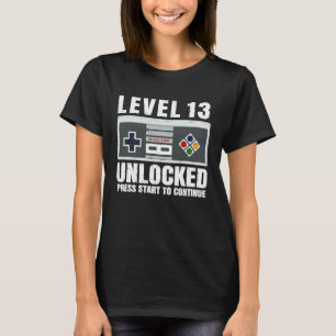 Stufe 13 Unverschlossene 13 Jahre alter Gamer 13.  T-Shirt