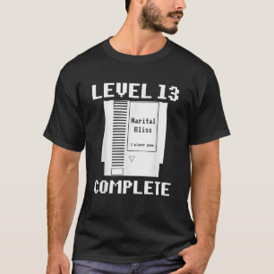 Stufe 13 Vollständige Grafische Paare 13. Hochzeit T-Shirt