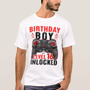 Stufe 16 Entsperrter Geburtstagskind 16 Jahre Jung T-Shirt