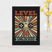 Stufe 16 Entsperrter Videospieler Geburtstag Karte (Gelbe Blume)