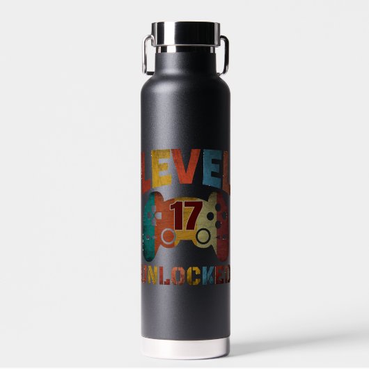 STUFE 17 FREIGESCHALTET WASSERFLASCHE TRINKFLASCHE (Vorne)