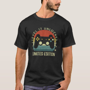 Stufe 17 Ungesperrter 17-jähriger Video-Gamer 17. T-Shirt
