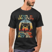 Stufe 17 Unverschlossener 17-Jähriger Gamer 17. 17 T-Shirt (Vorderseite)