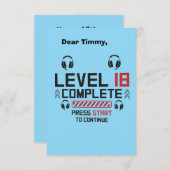 Stufe 18 dankeskarte (Vorne/Hinten)