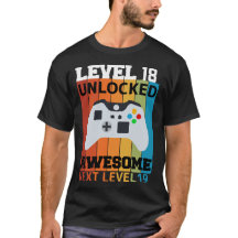 Stufe 18 Entsperrter Geburtstags-T - Shirt