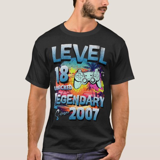 Stufe 18 Jahre alt seit 2007 legendär T-Shirt (Vorderseite)