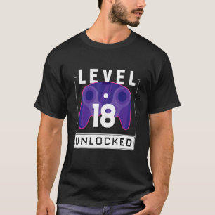 Stufe 18 Unverschlossene 18. Gamer Geburtstag 1 T-Shirt