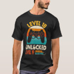 Stufe 18 Unverschlossene Jungen 18. Geburtstag 18  T-Shirt<br><div class="desc">Stufe 18 Unverschlossene Jungen 18. Geburtstag 18. Jahr alter Gamer.</div>