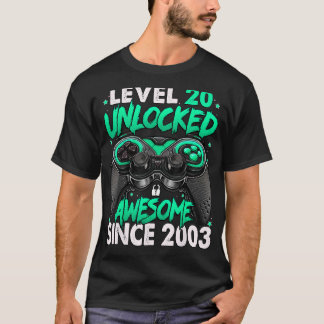 Stufe 20 Phantastisch seit 2003 20. Geburtstag T-Shirt
