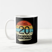 Stufe 20 Vollständiger Retro 20. Hochzeitstag T Kaffeetasse (Links)