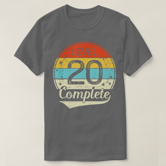 Stufe 20 Vollständiges Geschenk zum 20. Hochzeitst T-Shirt (Design vorne)