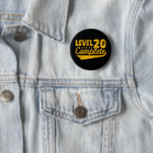 Stufe 20 Vollständiges Vintages 20. Hochzeitstag Button (Beispiel)