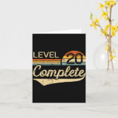 Stufe 20 Vollständiges Vintages 20. Hochzeitstag Karte (Gelbe Blume)