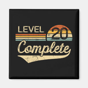 Stufe 20 Vollständiges Vintages 20. Hochzeitstag Magnet