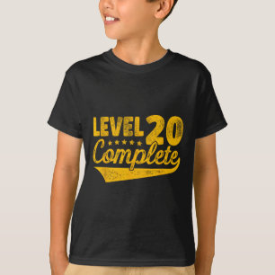 Stufe 20 Vollständiges Vintages 20. Hochzeitstag T-Shirt
