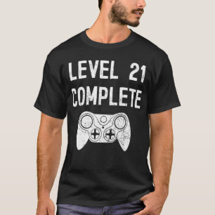 Stufe 21 Vollständiges 21-jähriges Gamer-Geschen T-Shirt