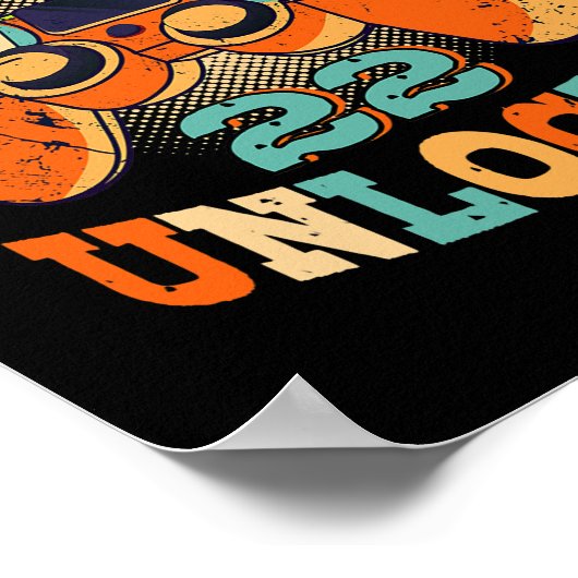 Stufe 22 Ungesperrte Birthday Men Gamer 22. Poster (Ecke)