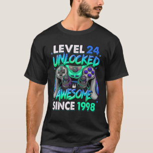 Stufe 24 Phantastisch seit 1998 24. Geburtstag T-Shirt