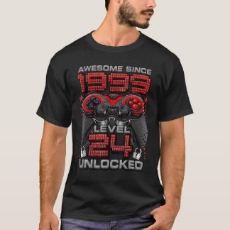 Stufe 24 Phantastisch seit 1999 24. Geburtstag T-Shirt