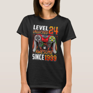 Stufe 24 Phantastisch seit 1999 24. Geburtstag T-Shirt
