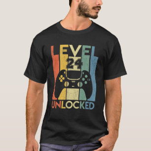 Stufe 24 unverschlossen Geburtstag 24 Jahre alt se T-Shirt