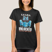 Stufe 24 Unverschlossene Jungen Mädchen 24. Geburt T-Shirt (Vorderseite)