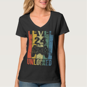 Stufe 24 Unverschlossener 24. Geburtstag für Video T-Shirt