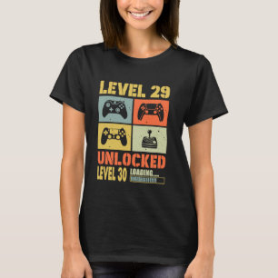 Stufe 29 Entsperrte 29. Geburtstag 29 Jahre altes T-Shirt