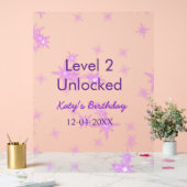 Stufe 2 Entsperrt Hinzufügen des Datums des Geburt Acrylschild (Hochzeit)