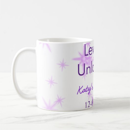 Stufe 2 Entsperrt Hinzufügen des Datums des Geburt Kaffeetasse (Links)