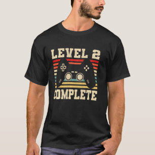 Stufe 2 Vollständiges Vintages 2. Hochzeitstag T-Shirt