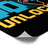 Stufe 30 Unverriegeltes Gaming Geburtstag Poster (Ecke)