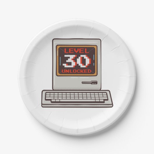 Stufe 30 Unverschlossen Pappteller (Vorderseite)