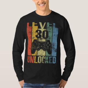 Stufe 30 Unverschlossener 30. Geburtstag für Video T-Shirt